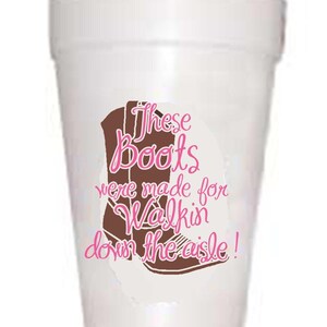 Boots Down the Aisle Country Western Wedding Cups,Wedding Cups,Preppy Cups