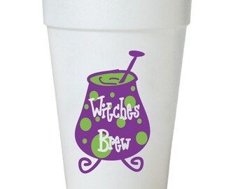 Witches Brew Halloween Party Cups-Styrofoam Halloween Cups