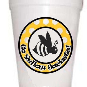 Georgia Tech Go Yellow Jackets Styrofoam Tailgating Cups