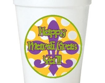 Mardi Gras Y&#39;All styrofoam Cups