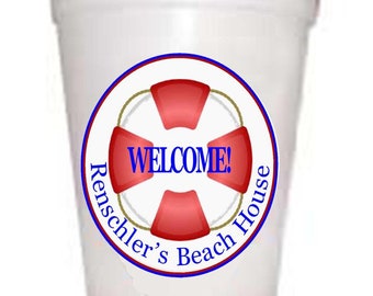 Personalized Beach House Cups-Personalized Lake House Cups-Boat Cups-Preppy Mama
