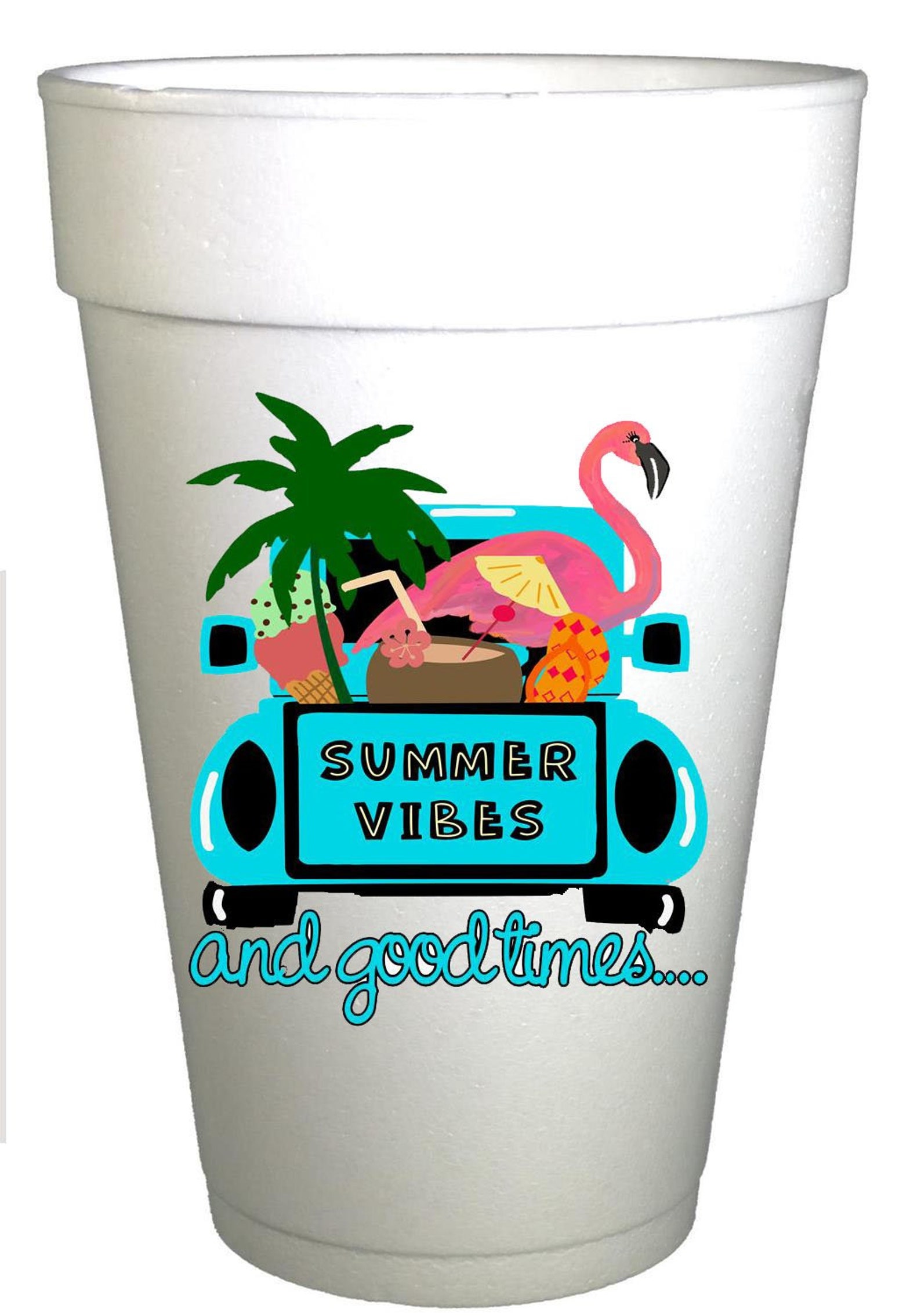 Summer Vibes and Good Times Pool and Beach Cups - Etsy
