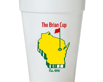 Golf Party Personalized Masters Styrofoam Cups