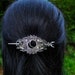 Vintage Renaissance Crescent Moon Could Hair Barrette/Witchy Moon Hair Stick Wiccan Hairpin Pagan Gothic Hair Wiccan Jewelry 
