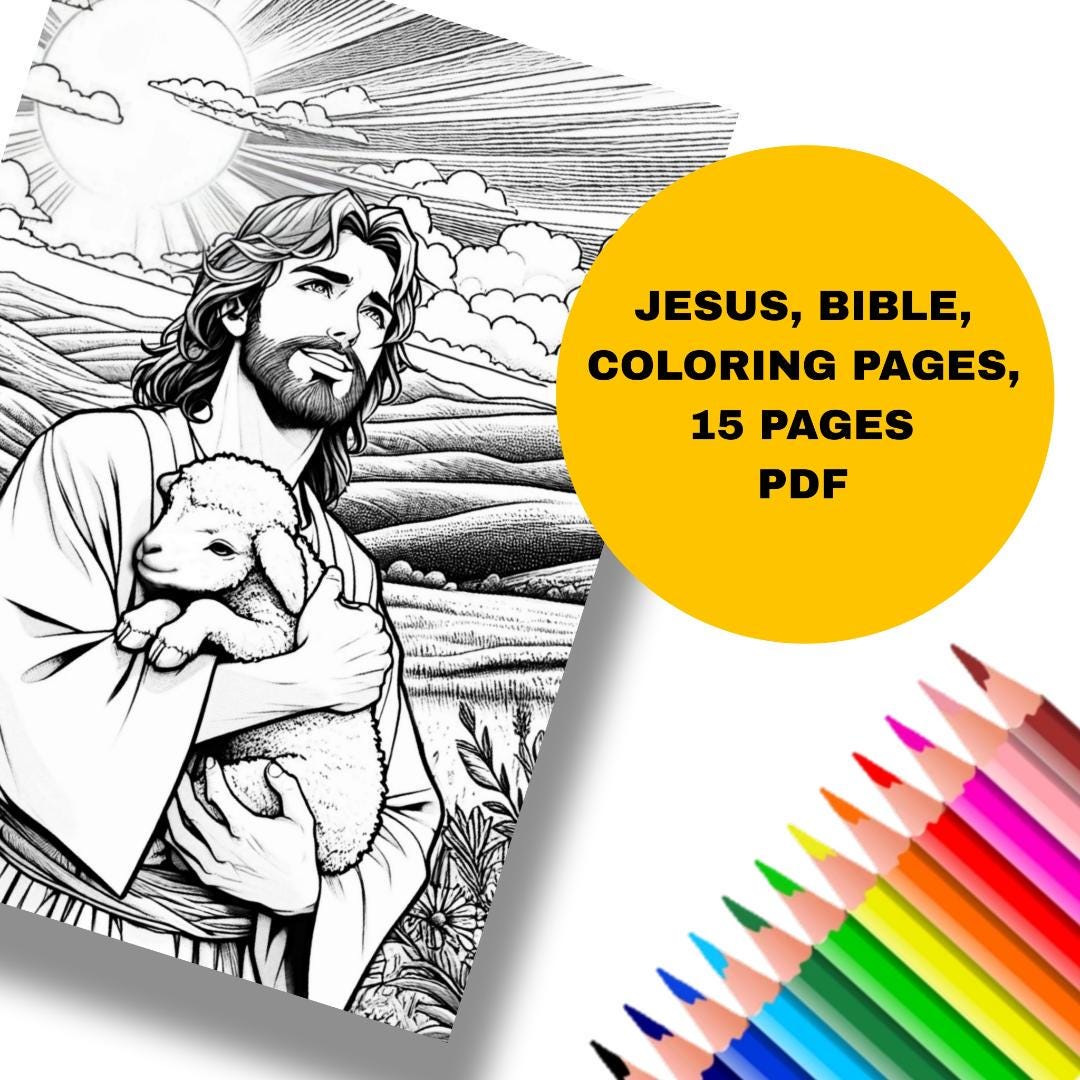 Jesus the Good Shepherd / Coloring Book Digital Download - Etsy