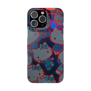 Hello Kitty Neon Pattern Snap Case | Phone Case, Cute Character Print image 1