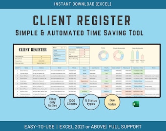 Plantilla de Excel para la gestión automatizada de clientes: CRM Tracker con panel de control