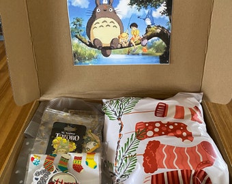 Studio Ghibli Gift Box  Totoro  Studio Ghibli Merch  Studio Ghibli Christmas Gifts  Studio Ghibli Pins  Studio Ghibli Box Kiki