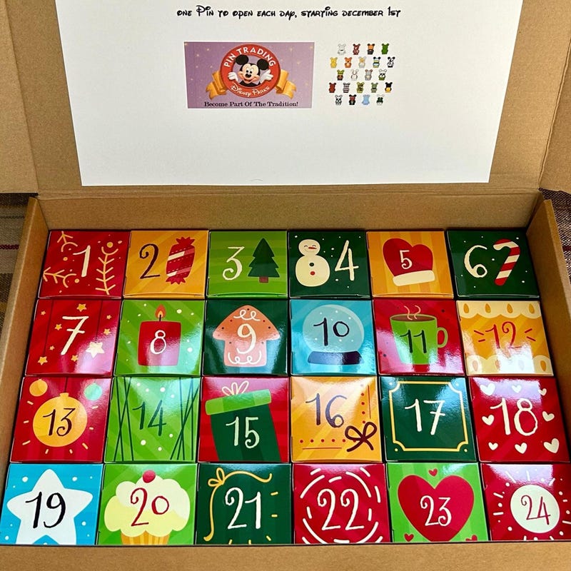 24 Days Advent Calendar Girl Etsy