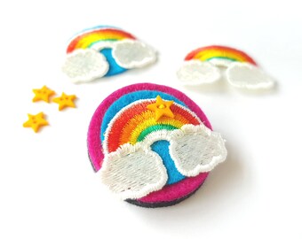 Rainbow Felt Brooch