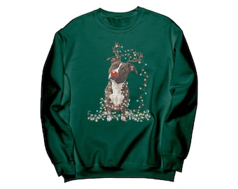 Rudolph Pitbull Reindeer Sweatshirt