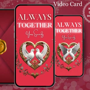 Animated Valentine's Day Card • Digital Video Ecard with Music • Personalized Love Message Heart
