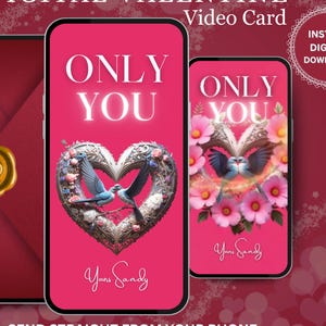 Animated Valentine's Day Card • Digital Video Ecard with Music • Personalized Love Message Heart