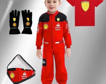 Kids race suit/ kids karting suit. Influenced Racing Personalized costume for kids Birthday outfit/Halloween costume