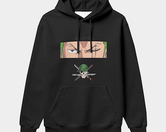 One Piece Zoro Hoodie: Anime Zip-Up Sweatshirt, Cosplay Fan Gift