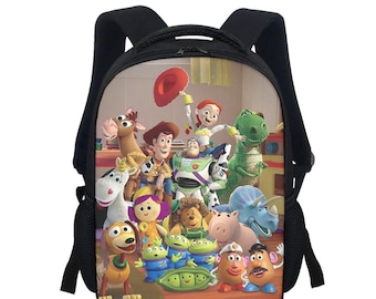Mochila infantil de Toy Story – Mochila escolar de Woody y Buzz Lightyear / Mochila Disney Pixar M-L-XL / Bonita bolsa de viaje para niños y niñas