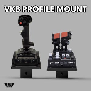 Support QR VKB Gladiator/STECS - Support pour simulateur de vol imprimé en 3D pour gréement profilé en aluminium