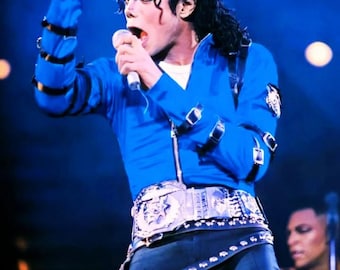 Michael Jackson Bad Tour Jacket | MJ Punk Style Inspired Shine Concert Shine Bodysuit