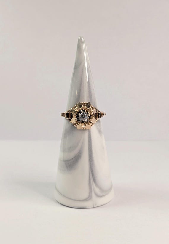 Bague ancienne fin XIXe et Zircon - image 2