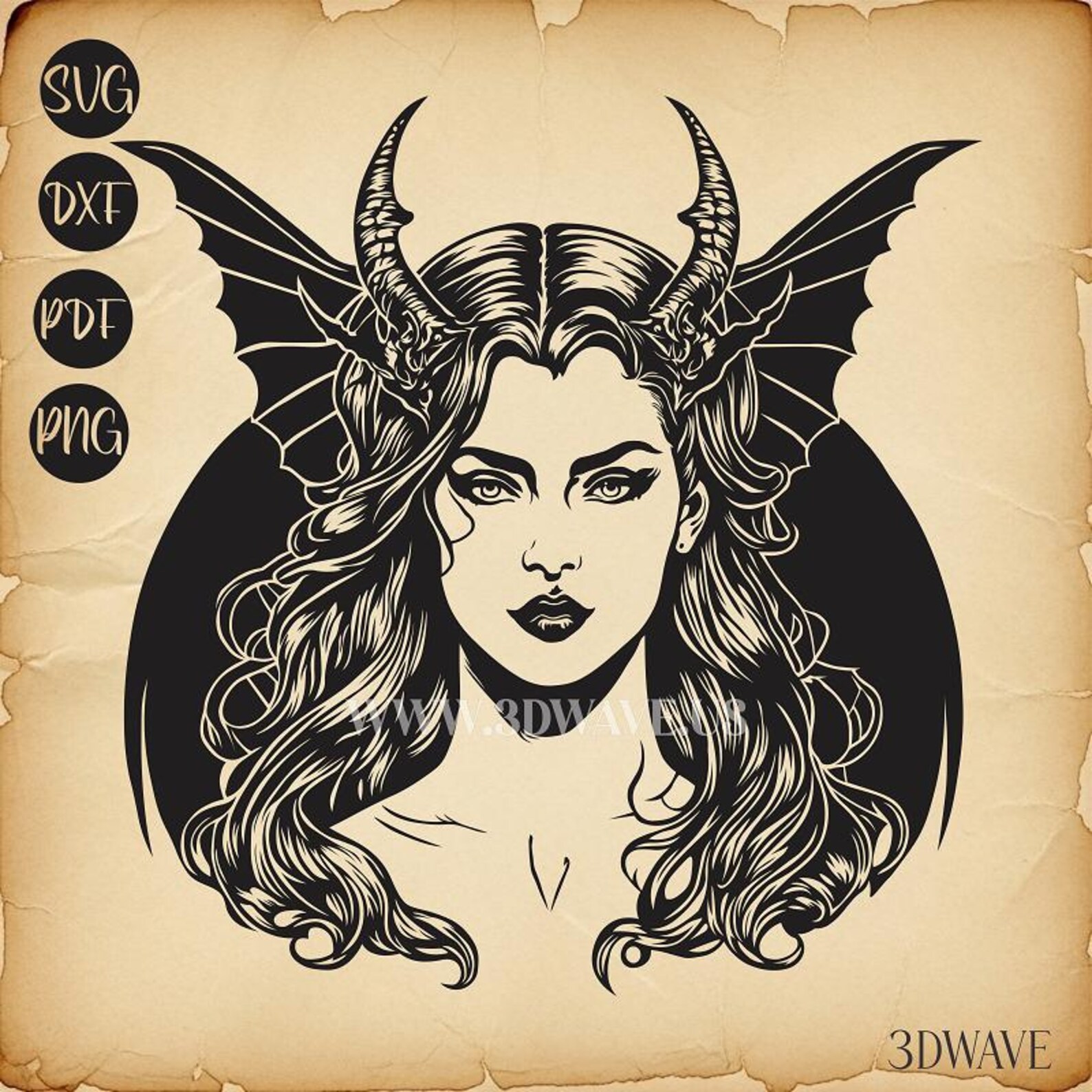 Lilith Goddess Vector Art | Laser & Sublimation Files (svg, Png, Dxf ...