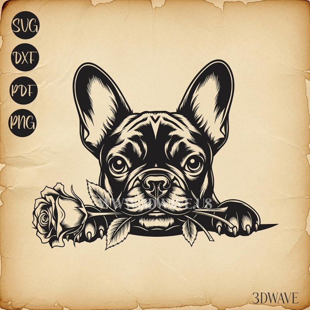 French Bulldog SVG | Vector Art: Laser Cut Files | Love Svg | Dog SVG ...
