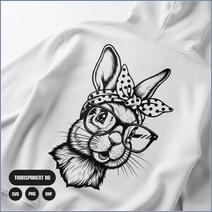 Funny Rabbit PNG SVG | Retro Sublimation Design