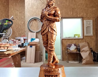 Loki Statue | Norse Mythology Wood Sculpture | Viking Pagan Altar Decor