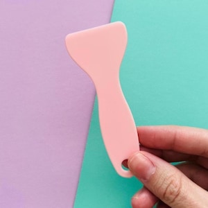 Pink Plastic Scrapbooking Scraper Tweezer Favor Set Girls Craft Night In Mini Shovel Paper Smoother Gift Set Sticker Book Crafting Accessory