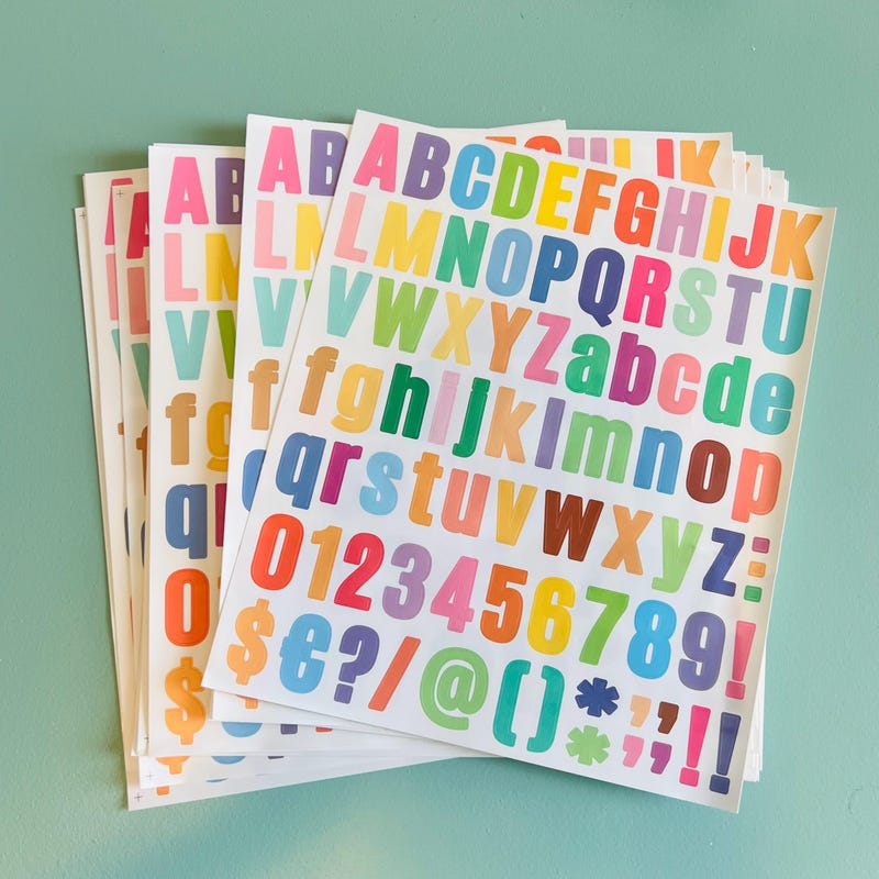 Abc Malt Sticker Abc Alphabet Stickers - Etsy