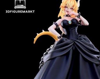 Bowsette Figure, 3D Handmade Miniature Figure