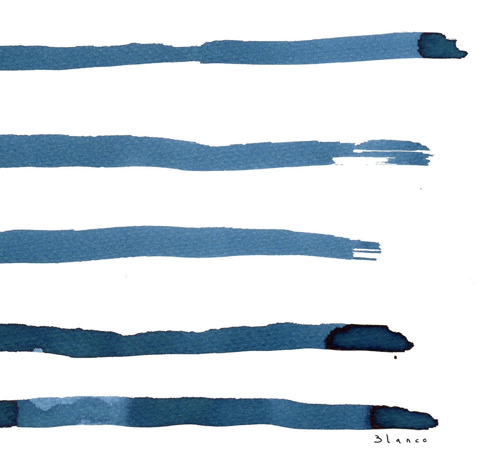 Blue Minimalist Art Set of 3 Prints / Living Room Wall Art / Etsy UK