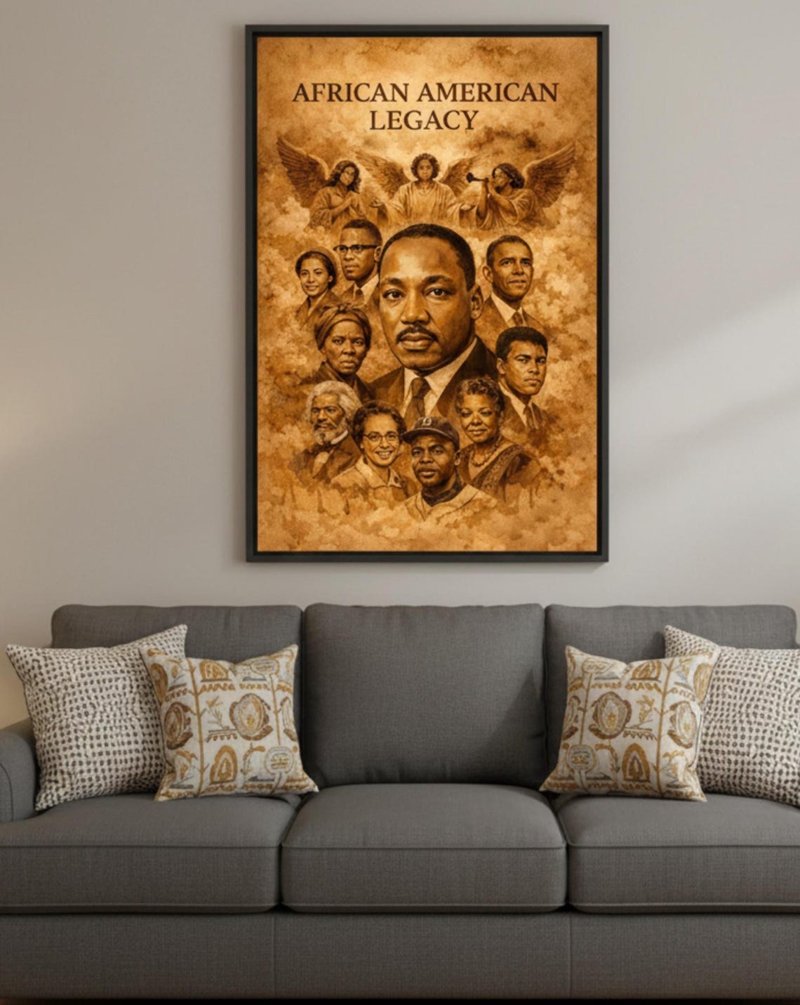 Black History Watercolor Collage Printable, MLK Legacy Heroes Art ...