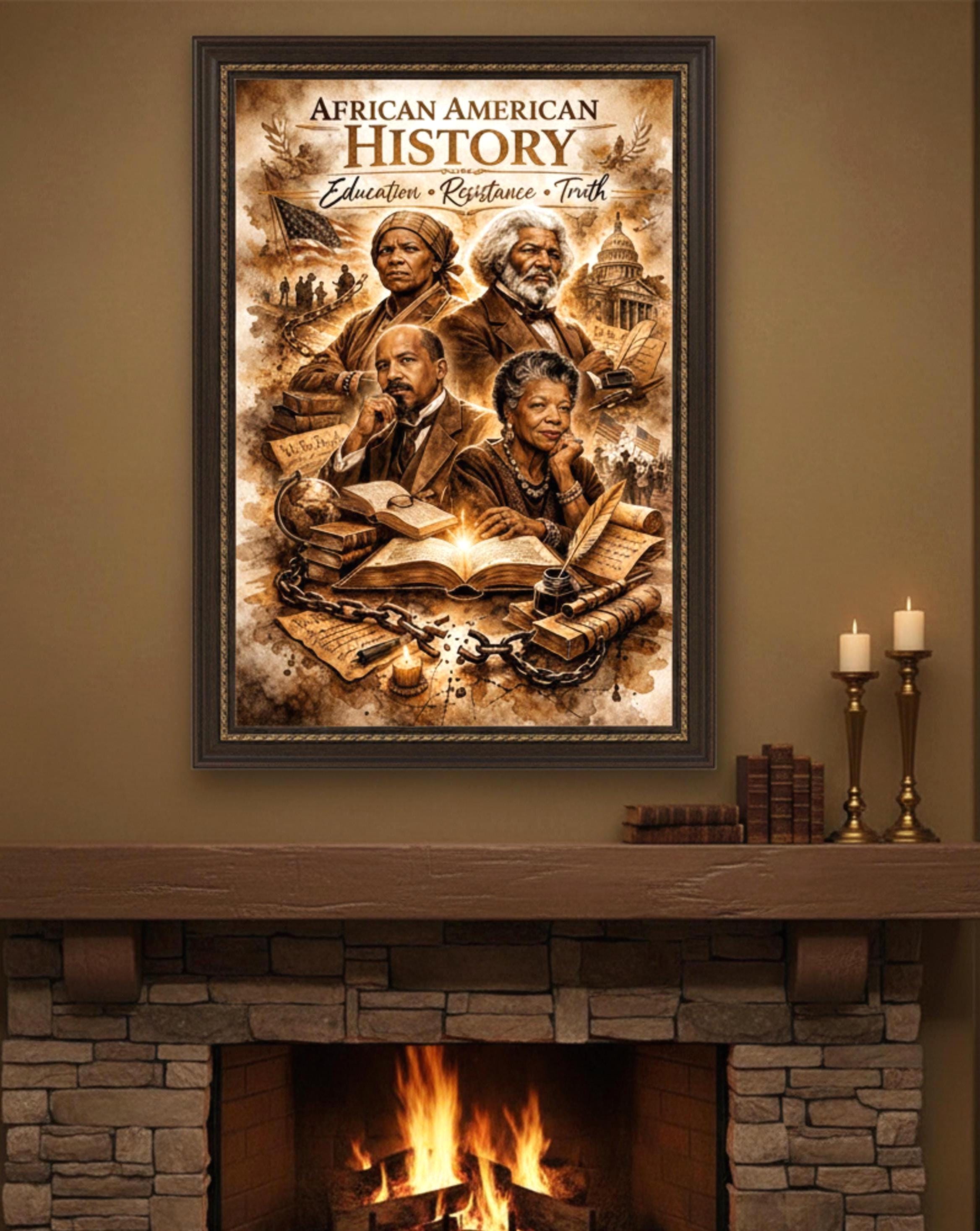 African American History Printable, Education Resistance Truth Poster ...