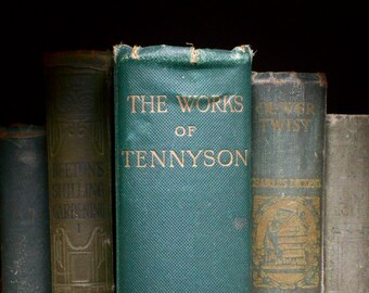 Poetry book The Works of Tennyson, antique book of Alfred Lord Tennyson's Poems