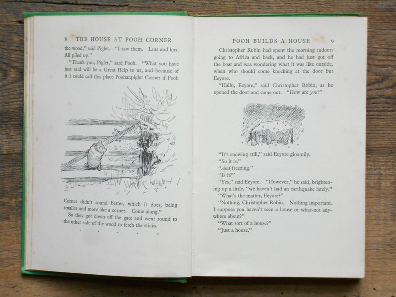 Vintage Winnie the Pooh book illustrated by E. H. Shepard The House at Pooh Corner by A. A. Milne, children's book from the 1960s image 5