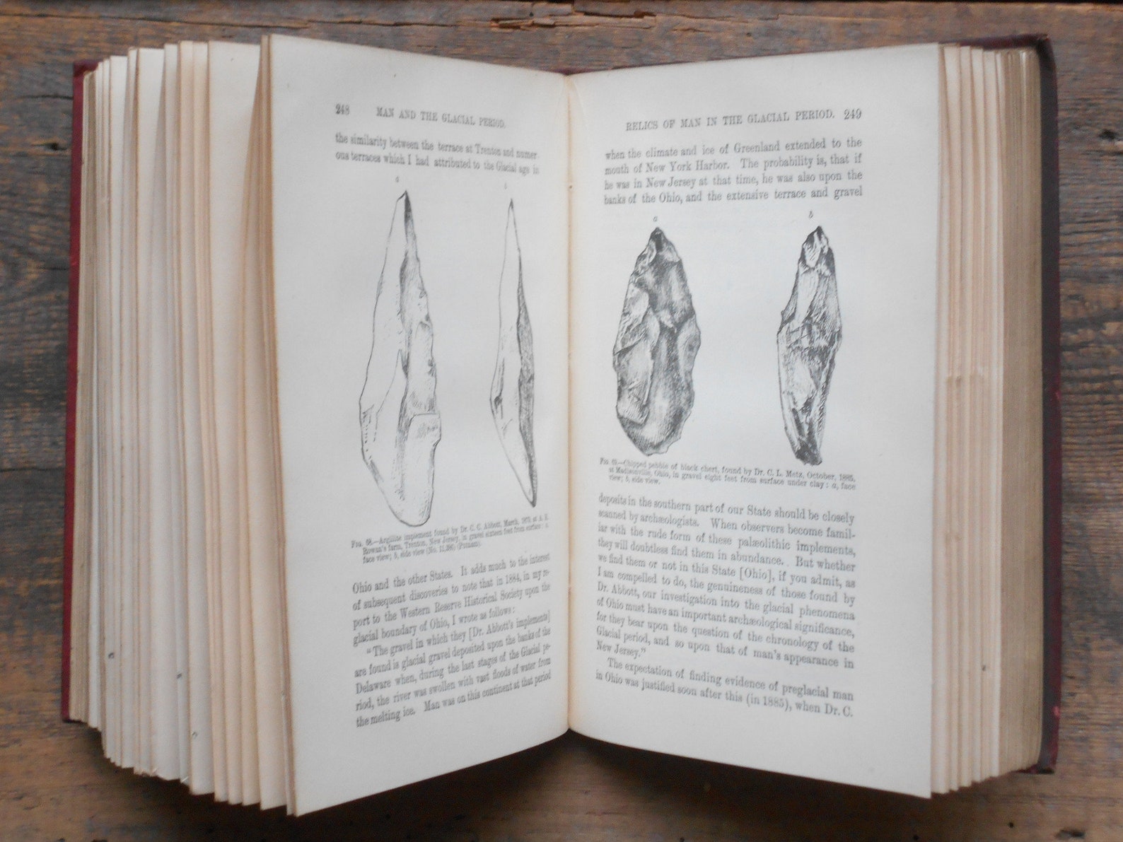 Antique Book Geology Anthropology 1890s Man and the Glacial Etsy