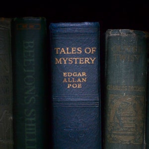 Vintage Edgar Allan Poe book Tales of Mystery and Imagination includes The Gold - Bug, The Fall of the House of Usher and other stories
