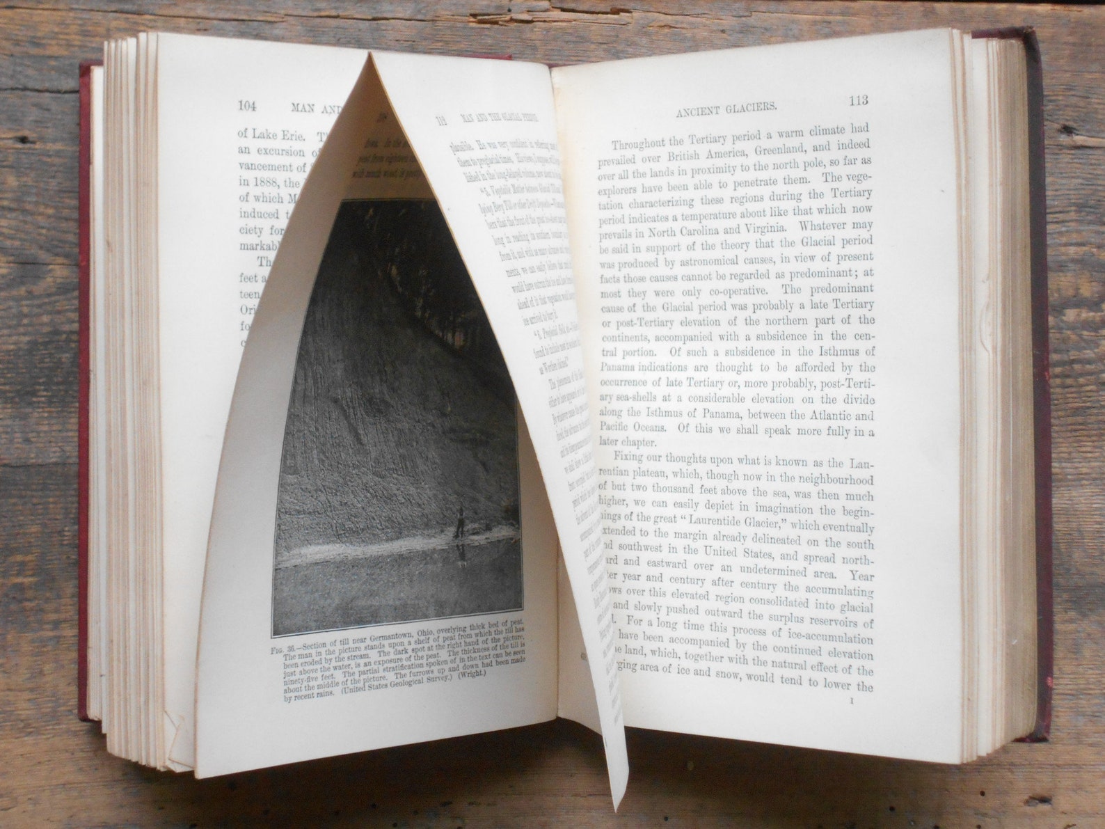 Antique Book Geology Anthropology 1890s Man and the Glacial Etsy