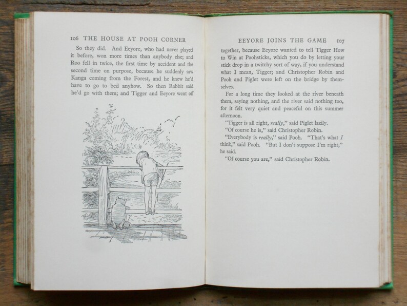 Vintage Winnie the Pooh book illustrated by E. H. Shepard The House at Pooh Corner by A. A. Milne, children's book from the 1960s image 7