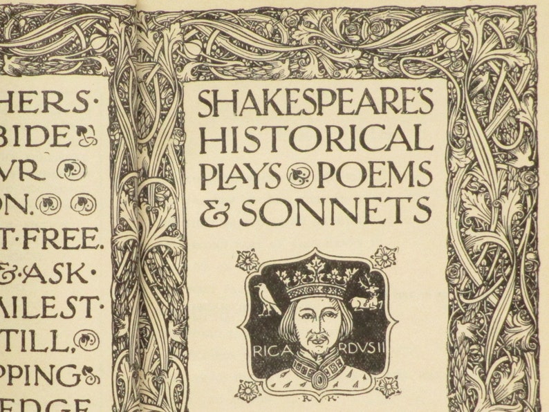 Shakespeare S Histories William Shakespeare Plays 1920s Etsy