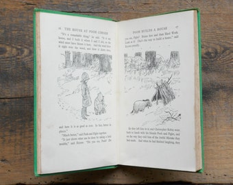 Vintage Winnie the Pooh book illustrated by E. H. Shepard The House at Pooh Corner by A. A. Milne, children's book from the 1960s