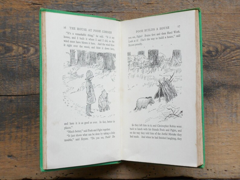 Vintage Winnie the Pooh book illustrated by E. H. Shepard The House at Pooh Corner by A. A. Milne, children's book from the 1960s image 1