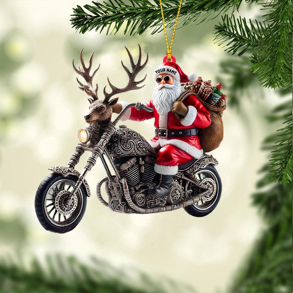 Harley Davidson Santa Claus Ornament - Etsy