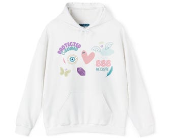 Backed By My Angels Hoodie - Spiritual Protection | Angel Number Sweatshirt | Guided & Protected | Lightworker Gift | Unisex Cozy Hoodie