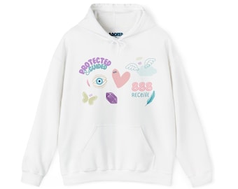 Backed By My Angels Hoodie - Spiritual Protection | Angel Number Sweatshirt | Guided & Protected | Lightworker Gift | Unisex Cozy Hoodie