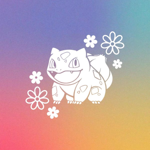 Bisasam Vinyl Aufkleber | Pokemon | Wasserflasche, Auto, Laptop, Ordner Aufkleber