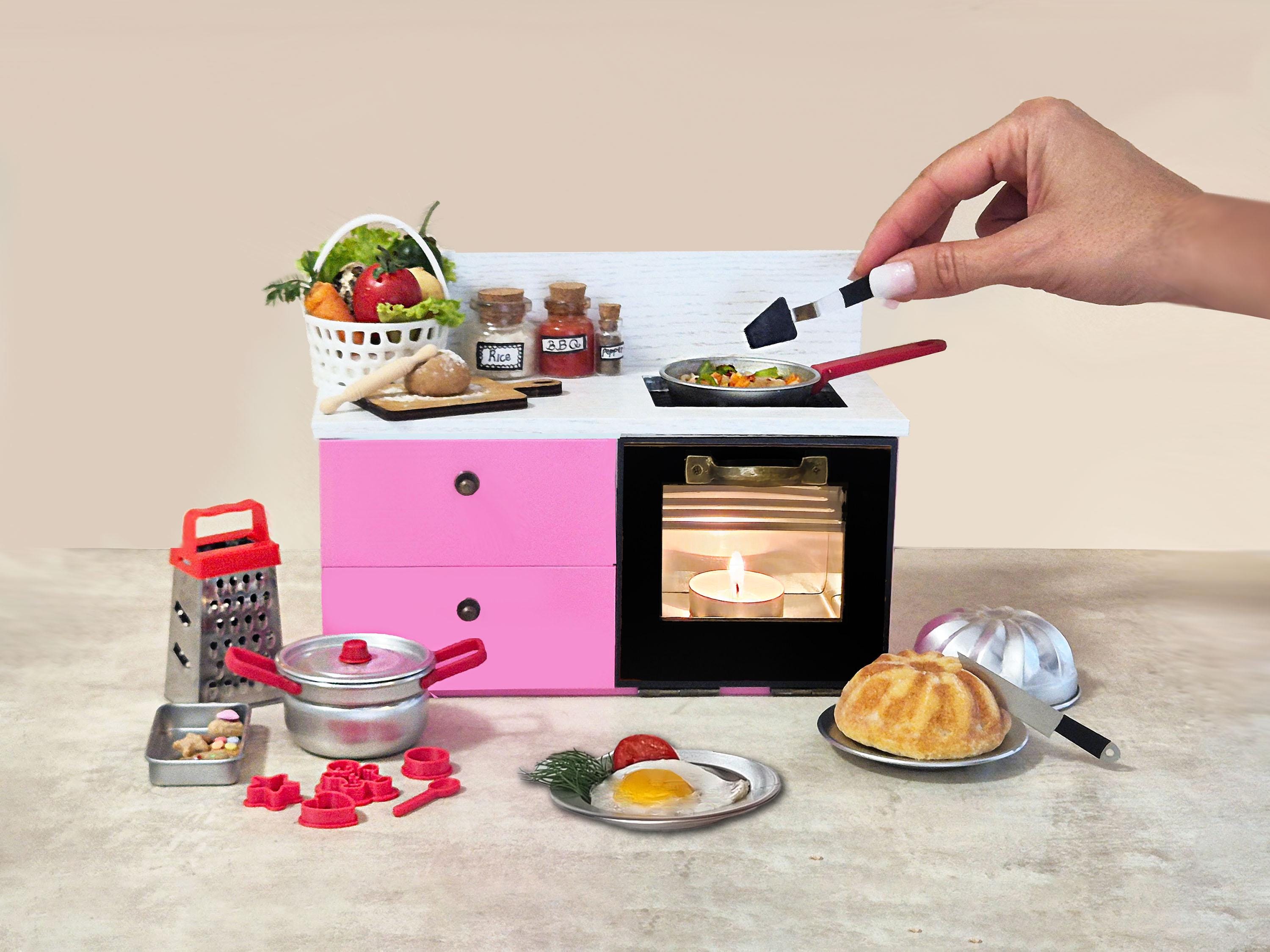 Mini Kitchen Set That Works With a Tea Candle – Real Tiny Cooking