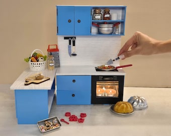 本物のミニチュアキッチンセット：小さな料理、子供の遊び - Etsy 日本