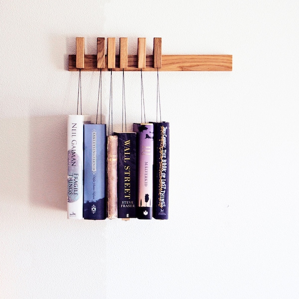 MINI Custom made wooden book rack / magazine rack in Oak / bookshelf - ORIGINAL