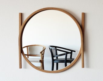 Mirror in fumed oak or oak. Handmade, Eco friendly.